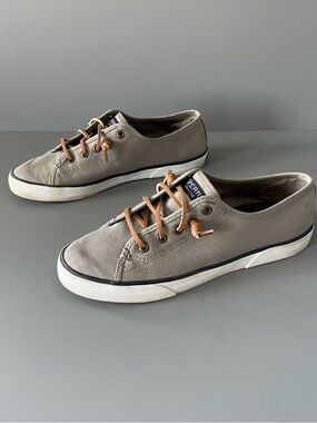 Sperry Top-Spider Seacoast Canvas Sneaker 7.5 Memory Foam Comfort Vulcanized